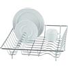 Wenko 2321100 Scolapiatti, Ripiano per Piatti e Tazze, Metallo Cromato, 9 x 35 x 35 cm, Cromo