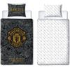 Character World Juego de funda nórdica individual con licencia oficial del Manchester United FC, diseño de mapa | Ropa de cama de fútbol reversible, con dos caras, que incluye una funda de almohada a juego
