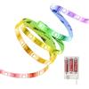 Xanlite LSAK1PIRGB - Nastro luminoso LED-3 batterie incluse, 1 metro, 345 lumen, autonomia 28 ore, modalità di fissaggio tramite adesivo multicolore, 20 variazioni, bianco