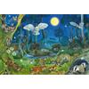 Schmidt Spiele 56529 Animali di notte nel bosco, puzzle per bambini in cartone erboso da 100 pezzi, Multicolore
