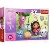 Trefl - Gabby's Dollhouse, Gabi E la Sua Adorabile Casa - Puzzle 30 Pezzi - Puzzle Colorati con Personaggi Delle Fiabe, Creativo, Gatti, Musica, Divertimento per Bambini dai 3 Anni in Su