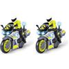 Dickie Toys - Polizia Moto - Giocattolo Moto con Personaggio Poliziotto per Bambini dai 3 Anni in su, con Luce Blu e Sirena, Ruota Libera, Lunghezza 17 cm (Confezione da 2)