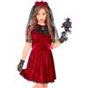 W WIDMANN MILANO Party Fashion Costume da sposa da vampiro gotico per | Costume da vampiro con abito in velluto, velo di pizzo e guanti per Halloween, carnevale, feste a tema gotico