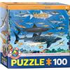 EuroGraphics Jigsaw Puzzle 100 Pezzi 13 X 19-Squali