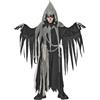 W WIDMANN MILANO Party Fashion - Costume da sensenmann per bambini | Costume da collezione anima oscura con accappatoio con cappuccio, stoffa, catena e cintura per Halloween, feste a tema horror