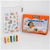 Cléopâtre CLEOPATRE - I miei primi giochi da bagno - Set di 5 matite da bagno, 20 gommette resistenti e 1 rete portaoggetti con ventose - per creare, immaginare, divertirsi e giocare!