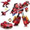 QUANTUM HEROES DINOSTER 2-in-1 Blaze Bolt - Robot & Veicolo, 5+ | Robot 2-in-1 convertibile in veicolo. 21cm, 30+ giunture. Spada in mini dinosauro. Senza batterie. 5+