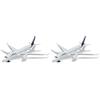 Majorette Airbus 350 Lufthansa 212057980Q02 - Aereo Giocattolo, Design Originale, Giocattolo Aereo, ca. 11 cm, Bianco, per Bambini dai 3 Anni in su (Confezione da 2)