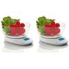 LAICA KS1019 Bilancia da Cucina Elettronica - Ciotola, Portata 5kg, Bianca (Confezione da 2)