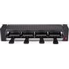 alpina Gourmet Set - Set di lavavetri da 800 W, rivestimento antiaderente, in acciaio inossidabile, facile da trasportare, colore: nero