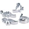 KitchenCraft Kitchen Craft Let's Make Set 4 stampi per tagliare l'impasto, in metallo, a forma di omini di dinosauro