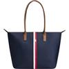 Tommy Hilfiger Borsa da donna Popette Tote Corp AW0AW19027, blu (blu spaziale), taglia unica