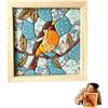 YOZO kinusaiga kit,Kit per creare mosaici in tessuto Kinusaiga fai da te (F) | No-Sew Kinusaiga-Kit artistico per tessuti con cornice e strumenti,Design a mosaico trapuntato,kit per decorazione da parete