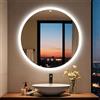 LUVODI Specchio Bagno con Luce LED Rotondo 80 cm: Specchio led bagno con Antiappannamento, 3000K-6000K, Dimmerabile 3 Colori Luce, Funzione Memoria, Vetro HD Specchio