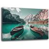 Printerland Quadri Moderni PAESAGGIO MONTAGNA Barca Ponte Pontile Quadro moderno da Parete XXL grande Stampa su tela Canvas Decorazione Murale muro Soggiorno Arredo Camera da letto Cucina (50x70 cm, 14)