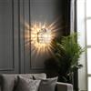 KRIPINC E14 Piccola Cromo Applique da Parete Cristallo Moderna | Paralume Cristallo K9 e Base Inox, Lampadina Esclusa, Lampada da Parete per Soggiorno Camera da Letto Comodino Specchio Bagno