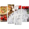 islandburner Quadro Moderno Amo la Pizza Scritta nella Farina Stampa su Tela - Quadri Moderni x poltrone Salotto Cucina mobili Ufficio casa - Fotografica Formato XXL GNQ