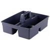 MotiveTech Cestino Porta Detersivi con Manico, Sink Storage 3 Scomparti Salvaspazio | Contenitore in Plastica Leggero, Organizzatoriglia per Bagno, Grigio Chiaro, Grande