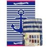 Corredocasa Telo Mare Spugna Spiaggia cm 90x165 Fantasie Marine Morbido e Assorbente Articolo Zante (Ancora)