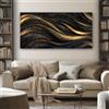 SKOEUI Quadri Moderni Onda Astratta Pronta da Appendere Con Cornice | Stampa su Tela Glitter Di Lusso per Soggiorno Camera da Letto e Ufficio Decorazione da Parete Grandi 80x120 cm