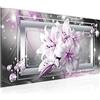 Runa Art Quadri Moderni Fiori Gigli Tela Non Tessuta Soggiorno Corridoio Astratto Rosa Grigio 021712b