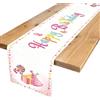 Alyxen Runner per Tavola Compleanno | Runner Tavola Happy Birthday | 183x33cm Tovagliolo Runner per Feste di Compleanno Adulti & Bambini | Lavabile & Riutilizzabile