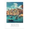 Vulfire Poster Città Malta senza Cornice Decorazione moderna soggiorno Stampa Alta Qualità Regalo Amanti viaggi Stampa artistica con raffigurazione della città. (Malta - A3)