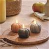 Lights4fun 3 candele a zucca effetto usato, batteria a LED, timer, telecomando