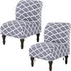 uyeoco 2 Pezzi Coprisedia Senza Braccioli Elasticizzati Accent Copri Poltroncina Stampato Copripoltrona Senza Braccioli per Soggiorno Fodera per Sedia Senza Braccioli Antiscivolo (Color : 19)