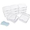 DUOFIRE Scatole Plastica con Coperchio Piccola, 12 Pezzi, 8,4x8,4x2,7 cm | Scatola Trasparente Contenitori in Plastica, per Perline, Gioielli, Pezzi da Gioco, Carte e Accessori Artigianali