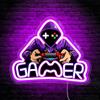 AOOTE Gaming Zone Segno Neon,Insegna Luminosa LED al Neon da Parete con USB Alimentazione,Regolazione Della Luminosità su 6 Livelli,Gamer Neon Segno per Sale Giochi,Adolescenti e Adulti
