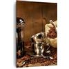 ARTTOR Stampe da Parete Moderne Verticali 70x100 cm Cucina - 0434 | Caffè cereali Quadro Decorativo Grande Soggiorno Camera da Letto Decorazione da Parete Arte da Parete ARTTOR