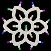 Generico Luminaria Salentina d'Arredo Fiore Bianco, Lampadine Decorative Led Colorate da Parete, Luci Insegna Esterno Interno Lampada, Decorazioni Arredo Interno Esterno, 100% Made in Italy