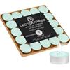DECO EXPRESS Candele Tealight - 24, 25, 50, 100, 200 Pezzi, Candele Lunga Durata 4/8/10 Ore Vari Colori (Lenzuola fresche 25/4 ore)