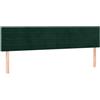 vidaXL Testiera 2 pz Verde Scuro 80x5x78/88 cm in Velluto