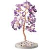 Halukakah Cristallo Albero SALUTE Feng Shui Ametista Quarzo Autentico Pietre Preziose Albero della vita Incartato a Mano Rami di Filo di Rame Agata Base Singing Bowl Benedetta 15cm Alto