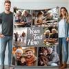 Stepdiy Coperta Personalizzata con Foto 100x130cm | Plaid Personalizzato con 6 Foto e Parole | Regali Personalizzati per Regalo Amica Compleanno