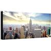 Wallazz Quadri Moderni Soggiorno New York, Skyline - 100% Made in Italy - Stampa HD su Tela Canvas - Quadro Camera da Letto - Qualità Artigianale - 60x120cm