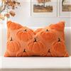 Artscope 1 Pezzi Zucca Federe in Lana Corta Velluto Copricuscini Morbido Decorativo autunnale Fodere per Cuscino Lusso Stile per Divano Camera da Letto Carina Zucca Arancione 30x50 cm