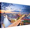 Wallazz Quadri Moderni Soggiorno Città del Mondo - 100% Made in Italy - Stampa Tela - Quadro Camera da Letto - Qualità Artigianale - 70x140cm