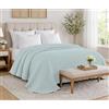 Tata Home Trapuntino Singolo Autunnale Primaverile Copriletto Trapuntato Imbottito Mezza Stagione Extra Morbido Misura 170x250 cm Colore Verde Acqua Mod. Volant