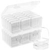 AUAUY 2Pz Scatole Plastica Organizer, 32 Pz Mini Contenitori con Coperchio | Trasparenti, Mini Scatole, per Fai da Te, Cucito, Hobby, Perline, Piccoli Accessori