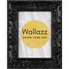Wallazz Cornice Portafoto in Legno Pregiato - Made in Italy - Vetro Sintetico Infrangibile Crilex - Disponibile in Diverse Varianti - Design Italiano e Qualità Artigianale, 40x50cm Nero