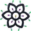 Generico Luminaria Salentina d'Arredo Fiore Nero, Lampadine Decorative Led Colorate da Parete, Luci Insegna Esterno Interno Lampada, Decorazioni Arredo Interno Esterno, 100% Made in Italy
