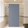 Haoyunll Tenda Doccia Pieghevole Magnetica, Grigio Blu, 80x180cm | Antimuffa Impermeabile in Tessuto Per Cabina Doccia, Tende da Doccia A Fisarmonica Plissettate Lavabili con Gancio, 220g/m²
