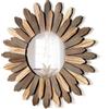 Emfogoo Boho Specchio da Parete, Decorazioni Casa Specchio da Parete Legno, 53 cm Specchio Ingresso da Appendere Rotondo Decorazioni per Camera da Letto e Soggiorno, Idee Regalo (Colori Misti)