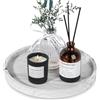 DIRXVMC Vassoio da bagno rotondo in silicone, vassoio decorativo per sapone, organizer da cucina, tavolino da caffè, decorazione per candele, profumi, piante