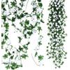 EUWLY 8 rampicanti artificiali con rose rampicanti, 2,5 m, con 45 fiori per vite, ghirlanda di rose artificiali, decorazione per matrimonio, soggiorno, festa di nozze (bianco)