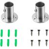 CHENMAHUA 2 pezzi di supporto per aste, flangia per supporto asta appendiabiti, supporto per aste appendiabiti in acciaio inox, supporto per tubo con flangia a base per armadio, flange per tubazioni (28,5 mm)