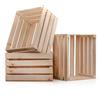 PINEEA Cassette Legno Vintage Naturale - Cassetta di Legno 50x40x30 - Multifunzionali Decorative - Per Frutta, Verdura, Vino o Libri (3 Pezzi)
